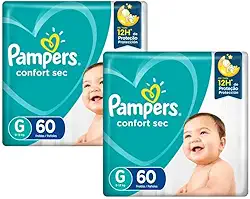 Kit Fralda Pampers Confort Sec Super Tamanho G 120 unidades