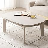 こたつテーブル 単品 楕円形 約90×60cm ホワイトウォッシュ シンプル 机 リビング お客様組立