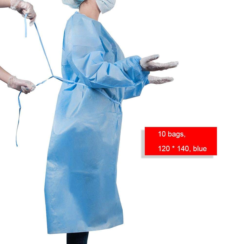 20Pack Einweg-Isolieranzug, nicht gewebte OP-Gewand Krankenschwester Uniform Arbeitskleidung