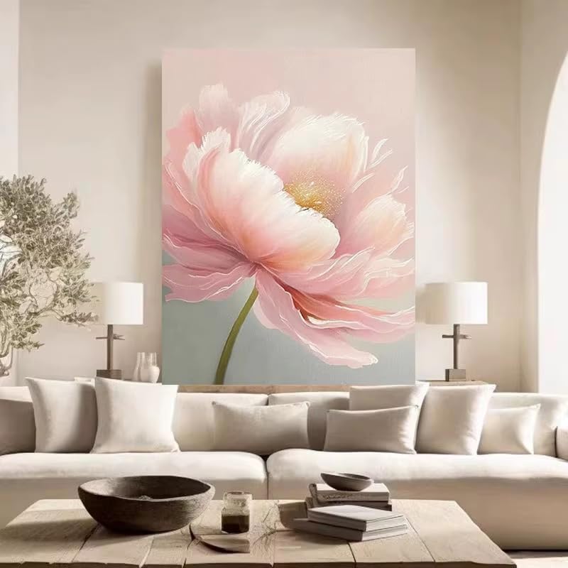 Tableau sur toile scandinave pour salon moderne avec une texture verte élégante
