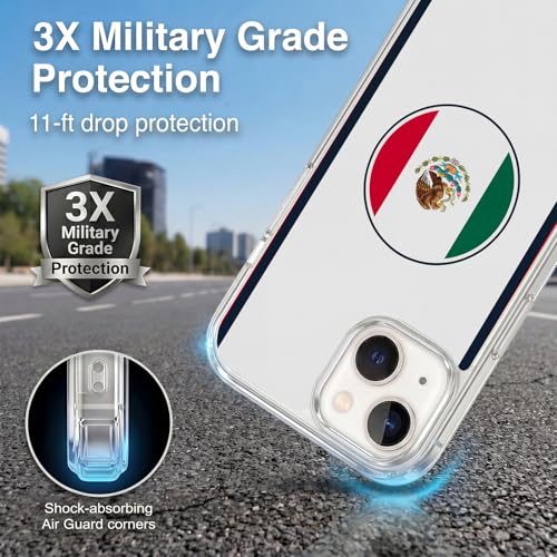 Coque premium Mexique aztèque pour iPhone 14 Plus compatible MagSafe en gel