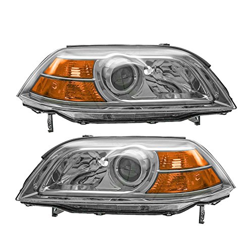 Image of TRQ Headlight Assembly Set AC2518107 AC2519107 Compatible with 2004-2006 Acura MDX