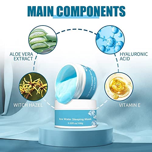 Tonbgsel Moist Ice Water Sleeping Mask,Facial Care Facial Mask Cream, Can Be Used By Both Men And Women (Style 1) #TOP1