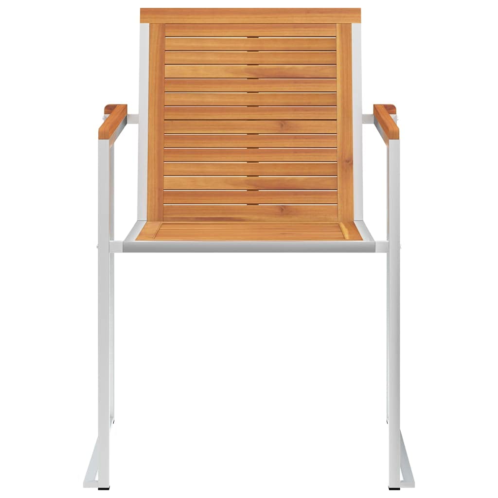 3061505 Sedie da Giardino 2 pz con Cuscini in Legno Acacia e Acciaio Testata in Legno,Testata Letto Matrimoniale Muebles Dormitorio Spalliera Letto Testiere per Letto Matrimoniale