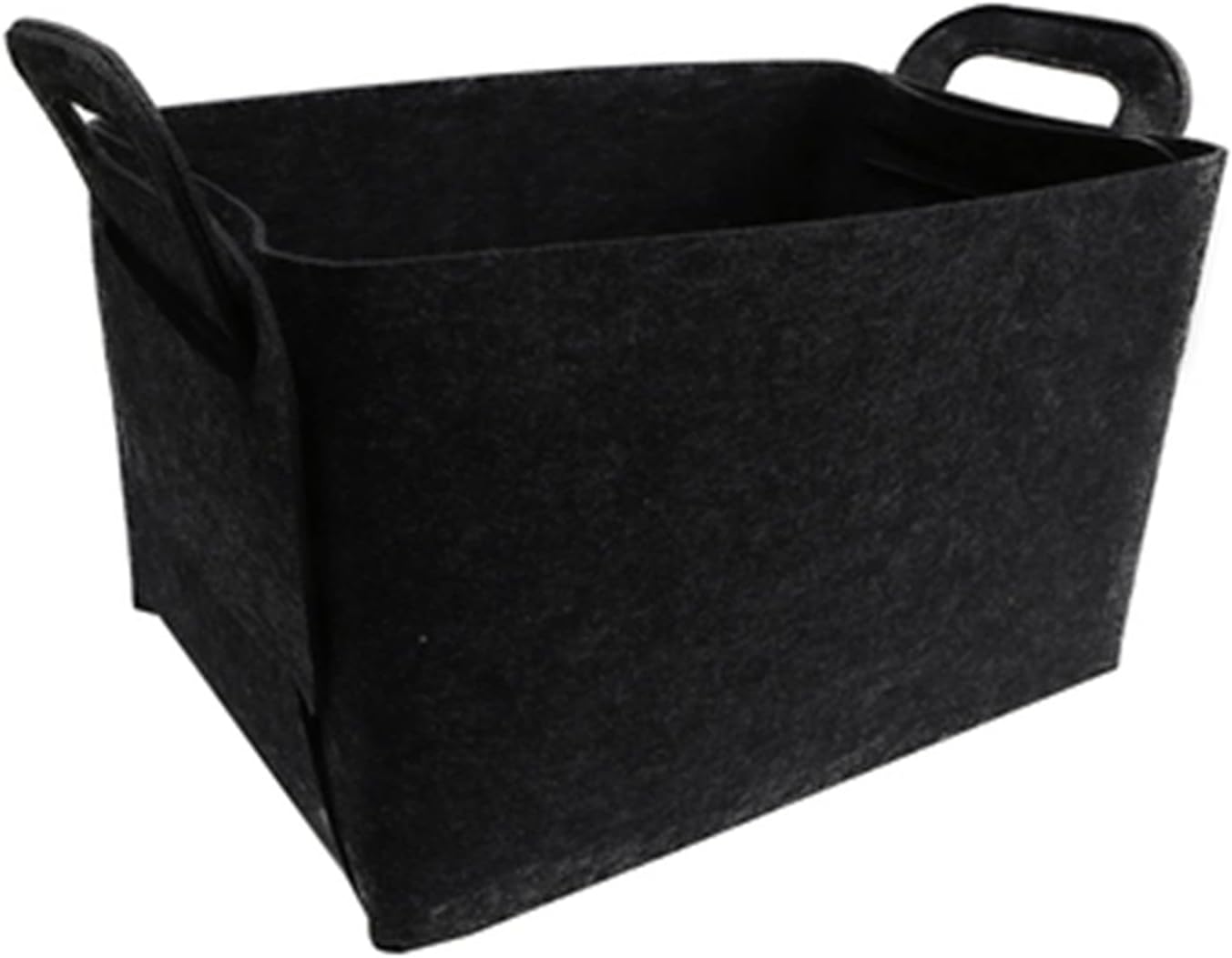 キャンバスシェルフバスケット シンプルな収納バスケット保管バスケット家庭用大容量ファブリックストレージバスケット(Black)