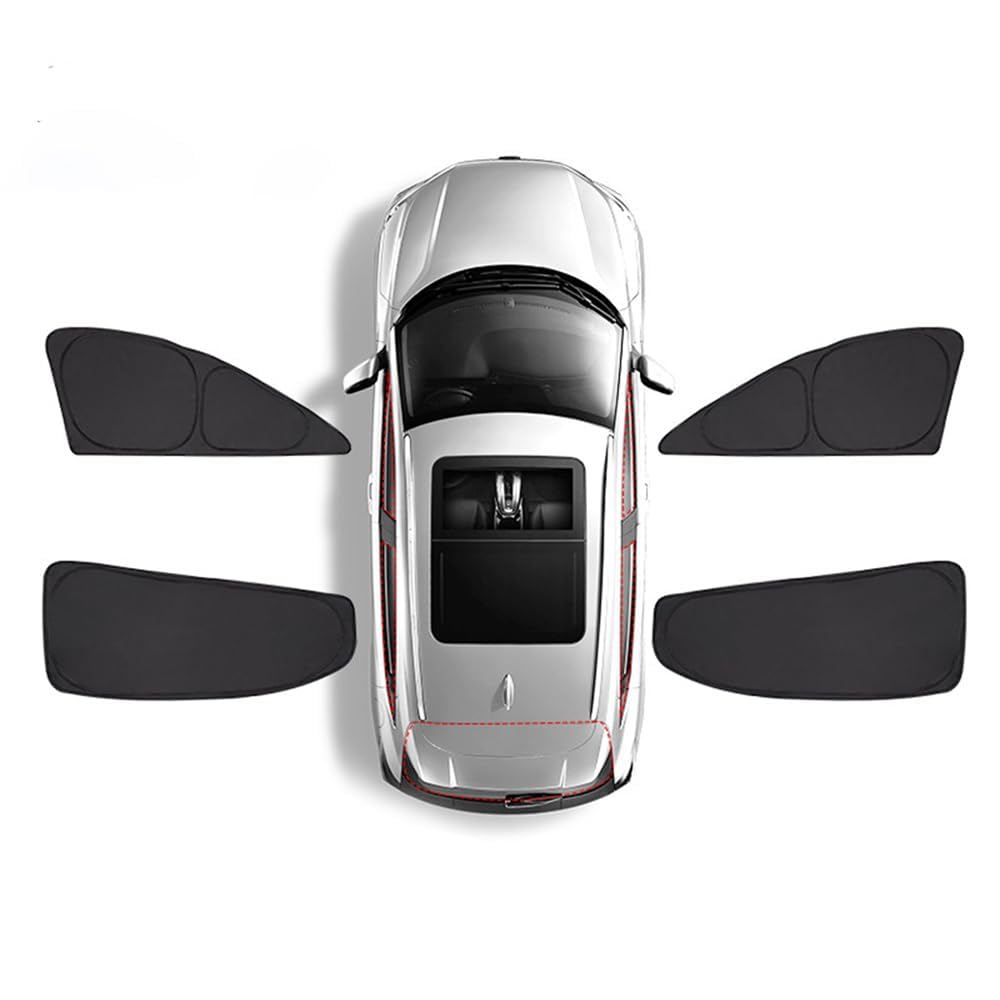 Tendine Parasole Auto, per Toyota CHR Before-2017 Finestrini Laterali Lunotto Parabrezza Completamente Ombreggianti Raggi UV a Blocco Cieco,F-4pcs