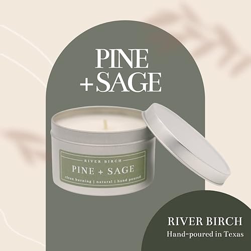 Miniatura 6 de River Birch Candles - Vela perfumada de almendra + miel, velas de soja de alta calidad, totalmente naturales, no tóxicas, vela de viaje de lata