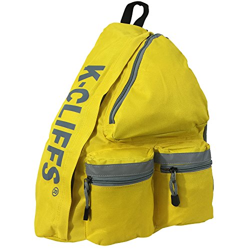 Image of K-Cliffs Heavy Duty Sling Backpack Water-Resistant Laptop Bookbag Body Bag Bright Color Safety Reflective Stipe
