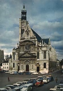 St-Etienne du Mont Church Facade, Paris Paris, France Original Vintage Postcard