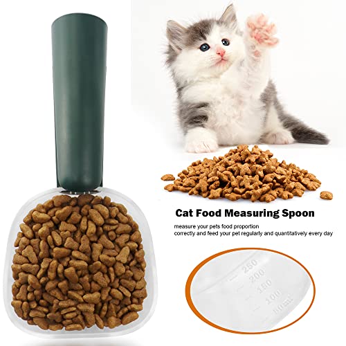 WYBG Plastic Pet Food Scoop Pet Food Feeding Scoop Multifunctional Measuring Food Scoop for Pets Puppy Dogs Cats Food Scoop Bag Clip Pet Food Snack Spoon with Handle Sealing Bag Clip