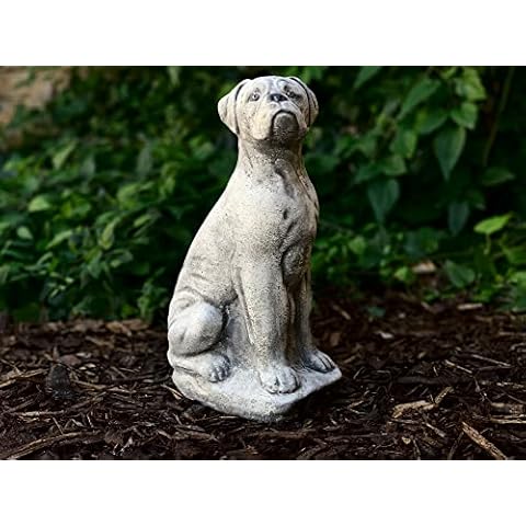 OLOMA Realistic outdoor dog Detailed dog sculpture Large dog statue Laying dog stone statue Garden stone dog Cement dogs Garden dog ornament Dog memorial stone Concrete dog figure Pet loss gift Cover