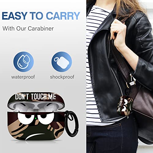 Image of for Airpods Pro 2nd Generation Case 2022, Don't Touch Me for Airpods Pro 2 Cover with Keychain /Lanyard Soft Cute Shockproof Cover for Women Men Compatible Apple AirPod Pro 2 (Brown)
