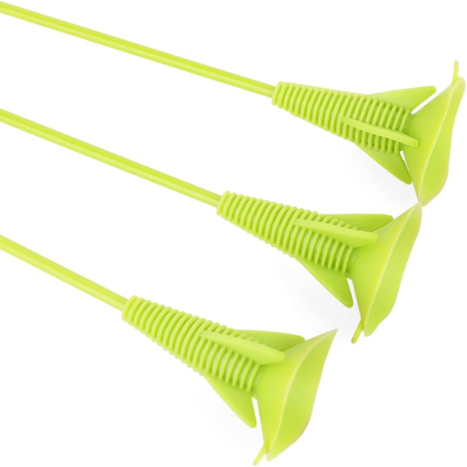 12pcs 68cm Suction Cup Arrows OD5mm Shaft Strong Adhesive Force Safety Rubber Arrowhead for Beginner Archer Target Practice