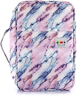 BSTKEY Pencil Case Pencil Wrap for Colored Pencils, Large Capacity 300 Slots Pencil Holder, Pen Pouch, Stationery Organizer Bag, Classic Marble (No Pencils)
