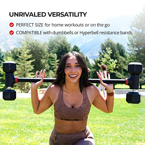 Jayflex Hyperbell Bar - Convert Dumbbells To Barbell Set For Home Fitness - Adjustable & 200 Lb Capacity Weight Barbell For Weight Lifting #TOP3