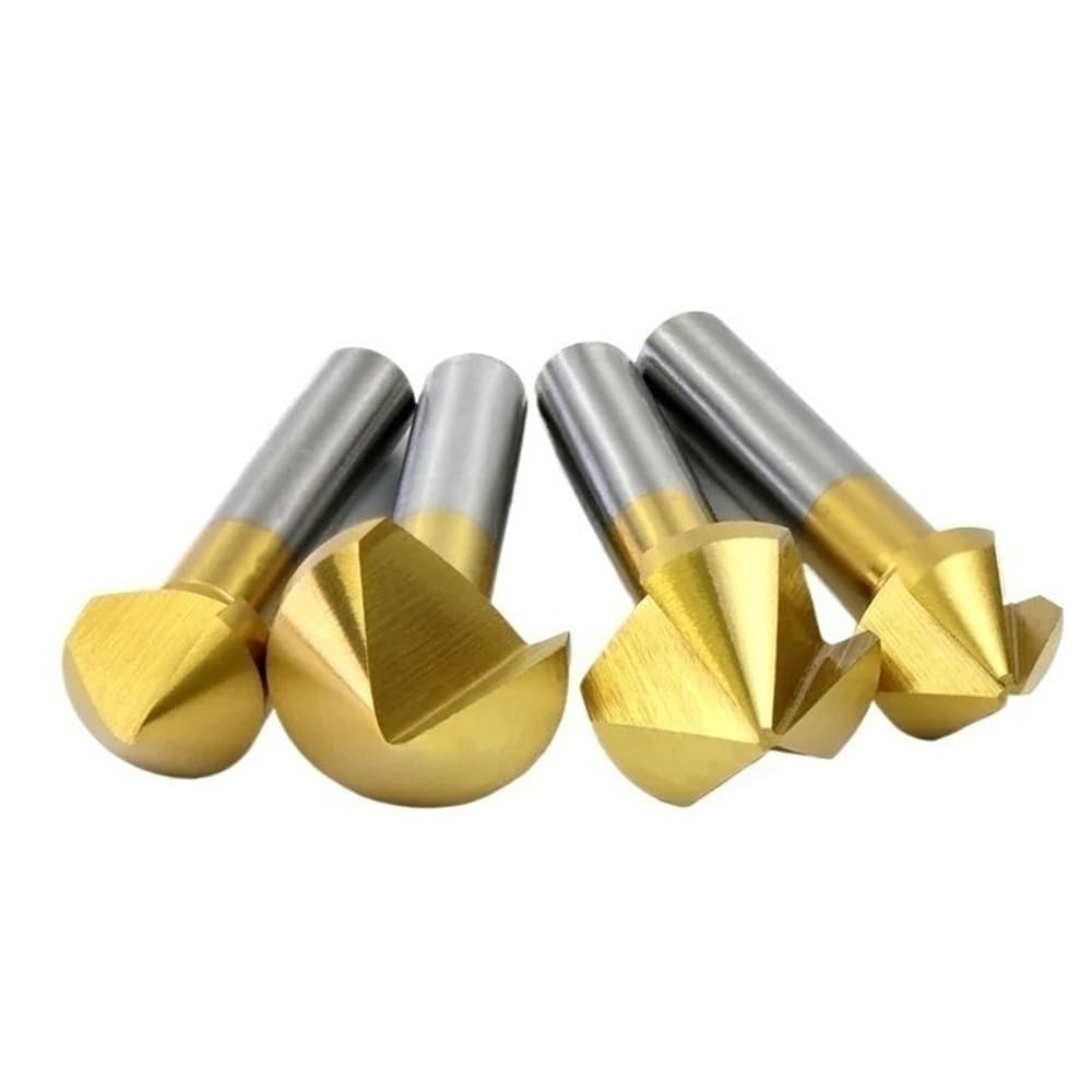 bits de enrutador Fresa de biselado de cobalto HSS de 90 grados, broca avellanada, fresa de biselado for procesamiento de metales, 1 unidad(50MM*1)