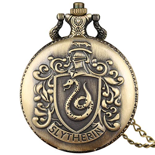 Exquisito Reloj de Bolsillo de Cuarzo de Bronce, Estilo Retro, con Cadena Fina, único Color Blanco con números Romanos, Regalo para Hombre Cover