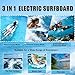Motorized Surfboard & Underwater Propeller Combo - 500W Electric Surfboard for Adult, Inflatable Body Boards with 10000mAh/16000mAh Battery, Control Handle, Portable(500W16A)