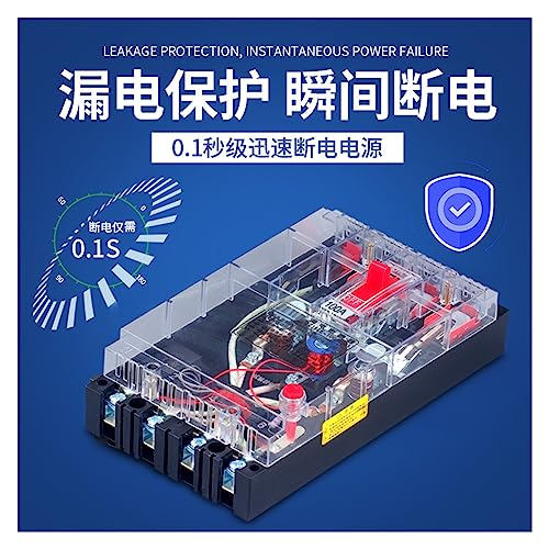 Interrupteur de fuite transparent triphasé disjoncteur 4P DZ15LE 40A 63A 100A - 4