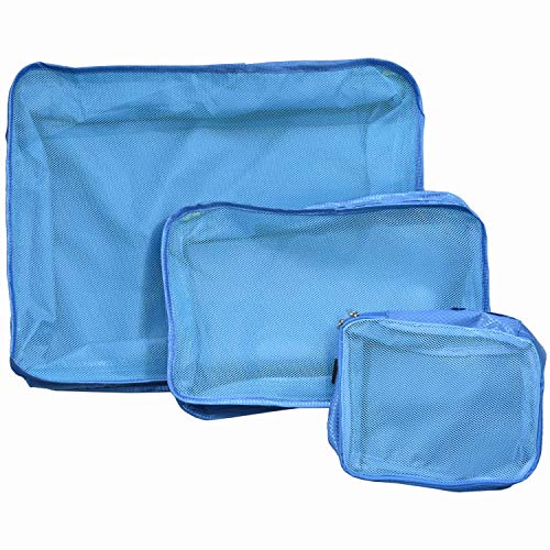 Organizador de Mala Viagem Necessaire Kit 7 Peças Azul Claro CBRN113654