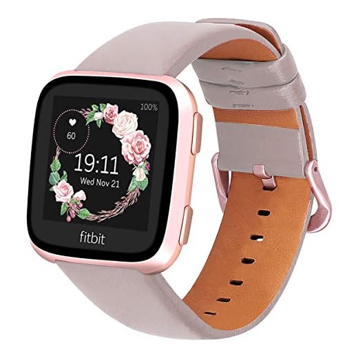 iBazal Armband kompatibla med Versa/Versa 2/Versa Lite remmar läder klockarmband armband bälten ersättning för Blaze armband armband män pojkar klockor - grå