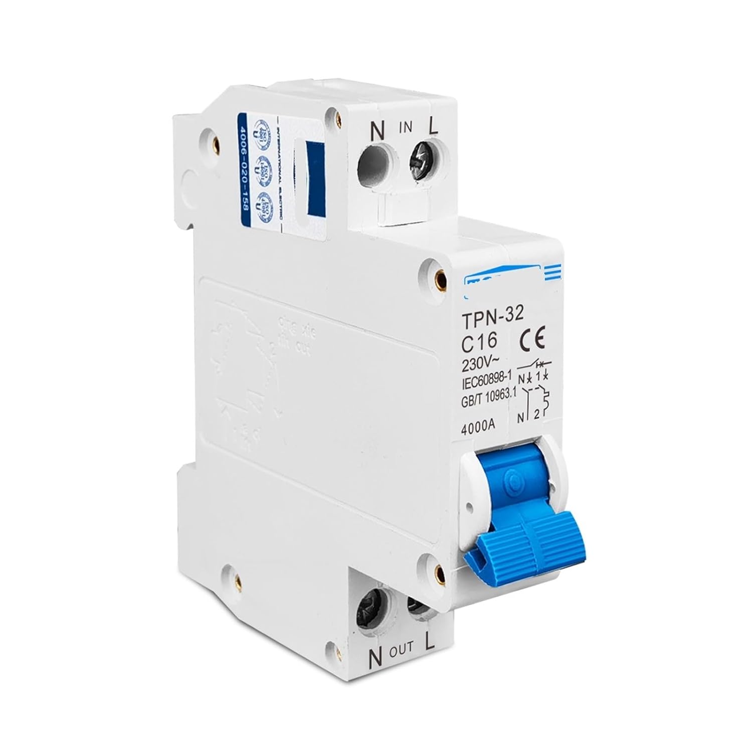 DPN 1P+N 25A ミニチュアサーキットブレーカー(20A)