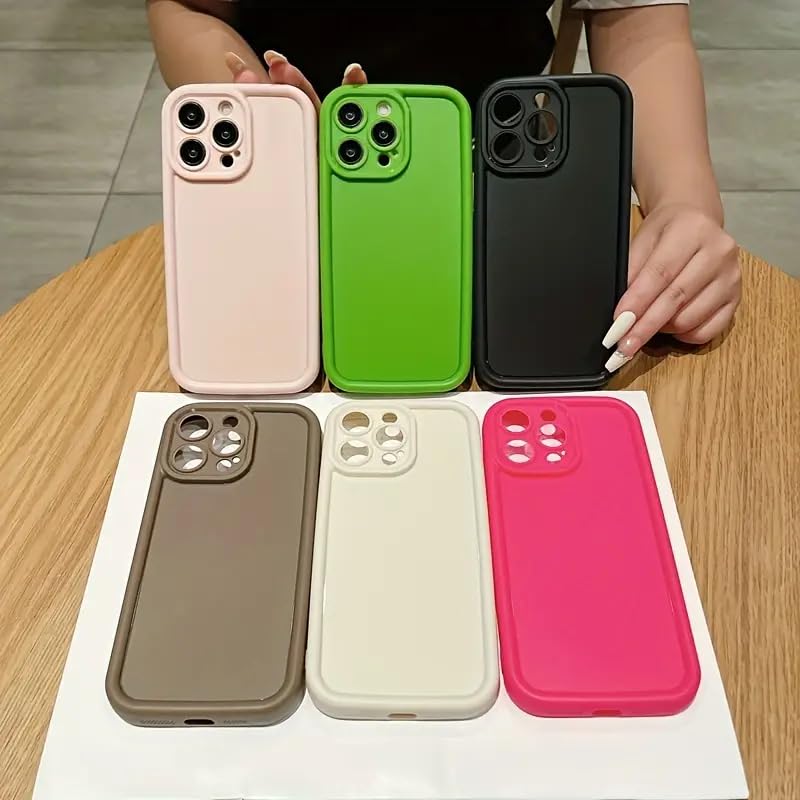 High-Impact Color TPU Case - Multi-Model For iPhone Compatibility - Shockproof & Stylish For Everyday Use (Black, iPhone 15)
