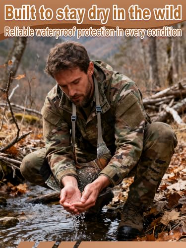 Silent Thick Hand Warmer Pouch Hunting Essentials - Fleece Lined Windproof Insulated Muff Gloves with Storage Pocket & Adjustable Waist Strap, Gear Accessories for Camping Hiking - Thumbnail 4