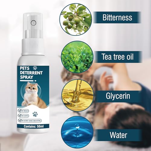Mnqaxz Cat Deterrent Spray,Cat Repellent Spray For Furniture,Bitter Spray For Cats,Pet Behavior Training,Keeps Cats Away,Safe And Non-Toxic thumb #2