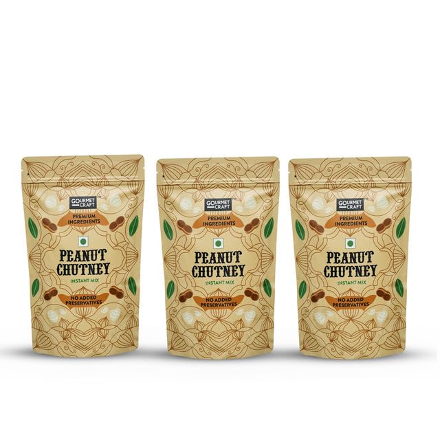 Gourmet Craft Roasted Peanuts Chutney Powder - Traditional Shengdana Peanut Chutney Mix for Quick & Healthy Breakfast - No Added Preservatives, Colours or Flavours - Instant Chutney (150g each, Pack of 3) (B09WJ6SDML) Amazon Price History, Amazon Price Tracker