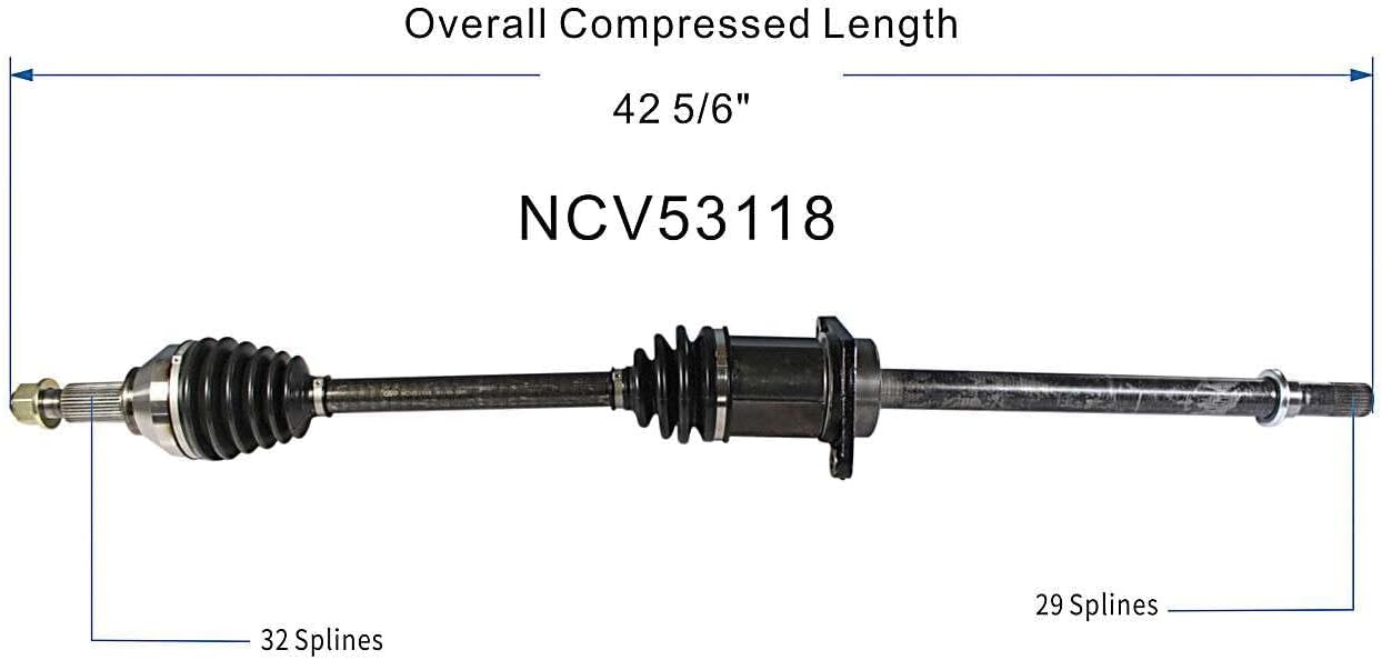 GSP NCV53118 CV Axle Shaft Assembly - Right Front (Passenger Side)