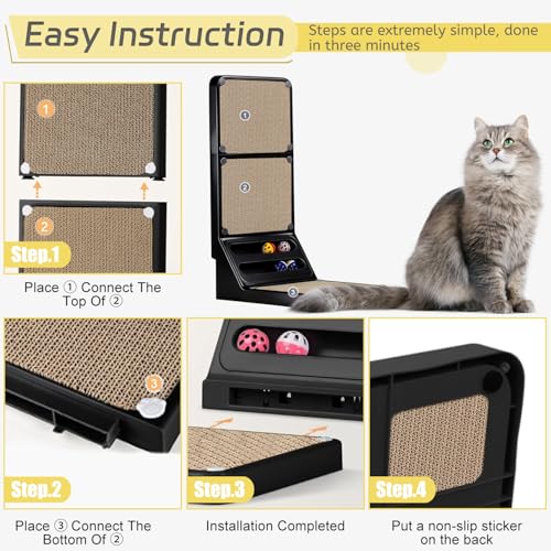 Griffoir pour chat en forme de L Bunifa vertical et horizontal grand format - 6