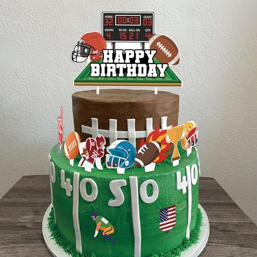 Caoekego DK4579813 73Pcs Super Football Bowl Cake Cupcake Toppers Themed Decorations thumb #3