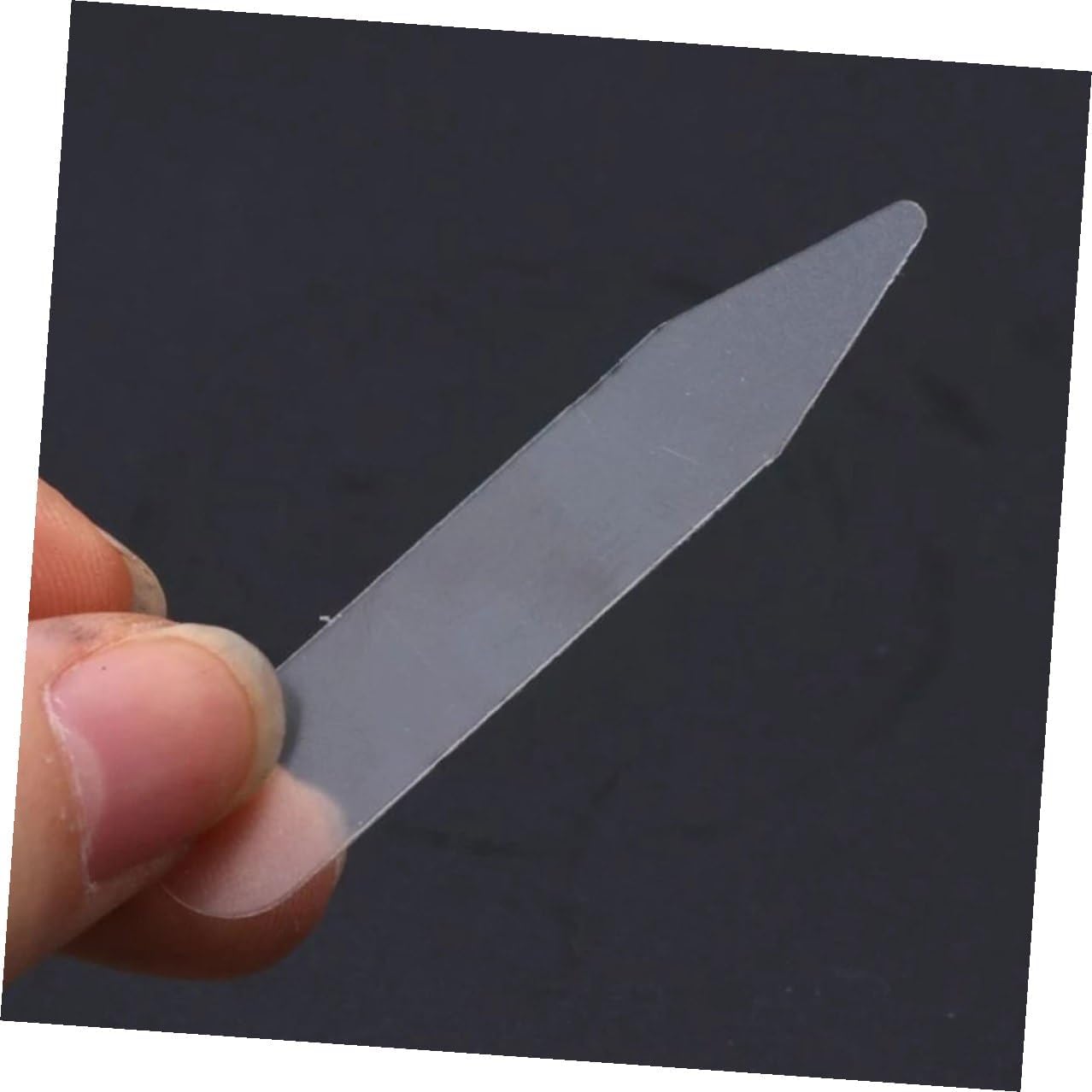 GALPADA 400pcs Men's Formal Shirt Collar Inserts with Smooth Rounded Edges Flexible Collar Stays for Crisp Appearance 400pcs (7CM+6CM+5CM+4.5CM - 100pcs Each)