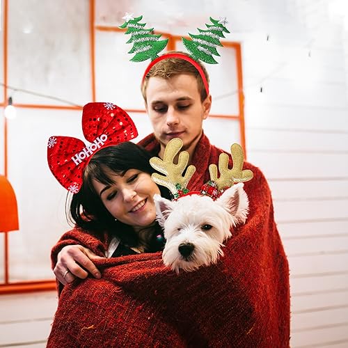KEYIDO 6 Pack Christmas Headbands - Image 2