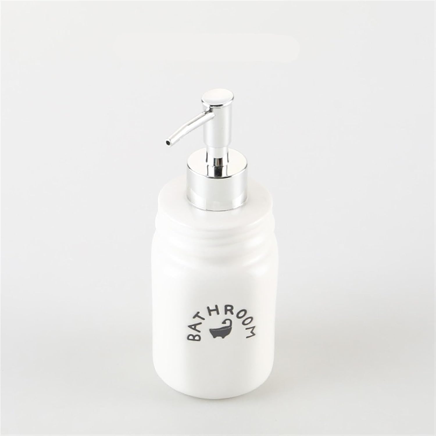 AEYSD-456 Soap Dispenser 380ml White Ceramics Soap Dispenser with Pump Refillable Lotion Hand Soap and Dish Soap Dispenser for Kitchen Sink Bathroom Shower