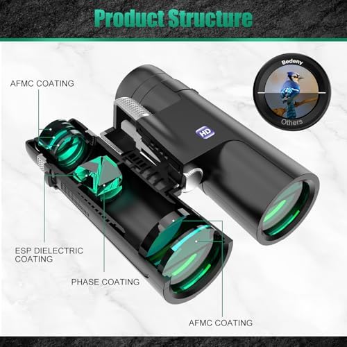 18x50 Professional Large View Binoculars for Adults with Upgraded Phone Adapter, Tripod and Tripod Adapter - Waterproof Binocular with BaK4 prisms for Bird Watching,Hiking,Outdoor Adventures - View 4
