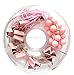 65 PCS Pink Push Pins/Paper Clips/Binder Clamps/Binder Clips, Pink Office Supplies Bulletin Boards Thumb Tacks Set Desk Accessories for School Supplies