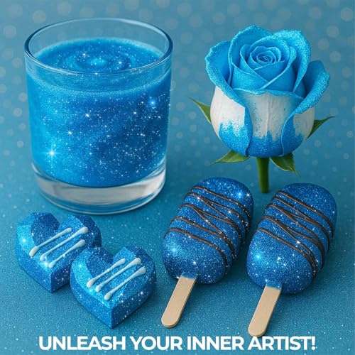 Blue Edible Glitter for Drinks Bulk 20g | Premium Edible Glitter for Cakes, Cocktails, Blue Cake Decorating Decorations Food Grade, Vegan, Kosher, Halal, Gluten Free - Made in USA