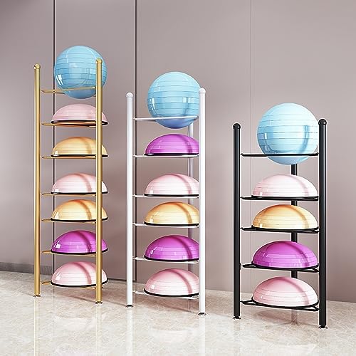 Supporto portaoggetti per Half Balance Ball - Organizzatore per Palestra Domestica a 3/5/6/7 Livelli per Bosu, Slam, Palle mediche - Soluzione Durevole per riporre Attrezzature per Esercizi