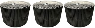 3 Ace Crafts (Pack of 3) Corrugated Display Borders Roll (Black) size 57mm x 15m for School Classroom Decoration, Bulletin Boards and Crown Making, Scalloped Edge Border Roll Fade Resistant