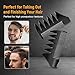 Stylemate 3Pcs Hair Styling Combs Set for Men, Black Barber Wide Tooth Texture Comb for Quiff, Pompadour, Slick Back, Fauxhawk, Undercut