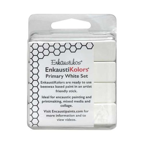 Enkaustikos Enkaustikolors Primary White Set Of 4 Encaustic Sticks #TOP2