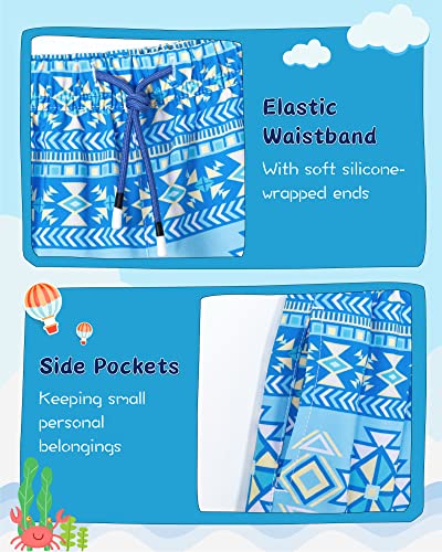 Image of SURF CUZ Boys Swim Trunks with Boxer Brief Liner Toddler Boy Stretch Swimsuit Shorts Quick Dry Swimming Trunks Bathing Suit