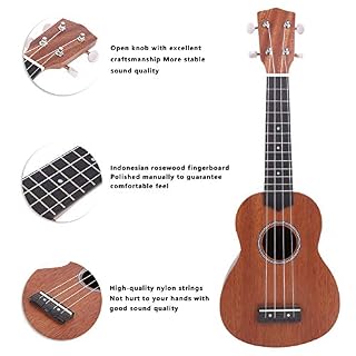 21 Pouces Acajou ukulélé Démarreur Petite Guitare 4 Cordes ukulélé Instruments à Cordes pour Débutants étudiants… - Les Beatles, Paul McCartney, John Lennon, RIngo Starr, George Harrison 21 Pouces Acajou ukulélé Démarreur Petite Guitare 4 Cordes ukulélé Instruments à Cordes pour Débutants étudiants… – Image 2