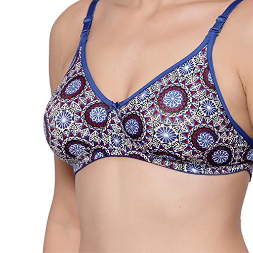 Image of Inner Sense Bra for Woman Made with Organic Cotton and Bamboo I Demi Cups Backless Bra for Woman with Removable Straps and Transparent Back I Non Padded Wire-Free Innerwear