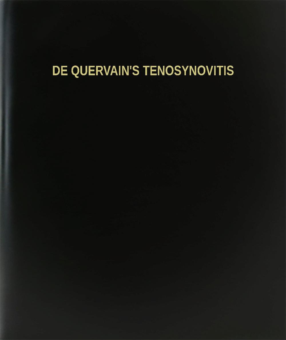 BookFactory De Quervain's Tenosynovitis Log Book/Journal/Logbook - 120 Page, 8.5''x11'', Black Hardbound (XLog-120-7CS-A-L-Black(De Quervain's Tenosynovitis Log Book))      Case