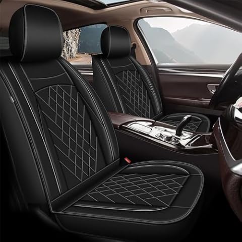JIAMAOXIN Fit for Outback Seat Covers, 5 Seats Full Set Faux Leather Car Seat Covers for 2010-2024 2025 Subaru Outback(Black) Cover