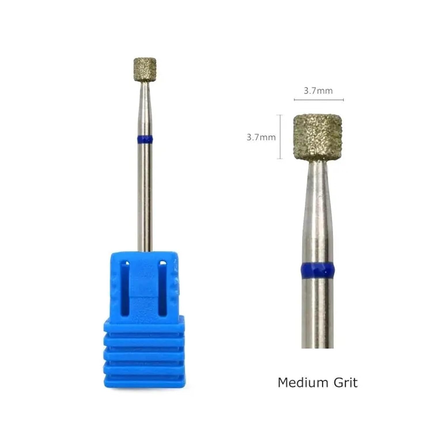Diamond Nail Drill Bit Barrel Cuticle Burr 3.7 * 3.7mm 1Pcs(B0404D-M)