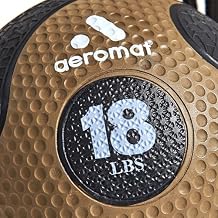 Aeromat Elite Power 39" Rope 18 lb Medicine Balls for Exercise - 10" Dia Workout Ball, Weighted Balls for Exercise, Weight Ball, Wall Balls for Exercise, Color-Coded Medicine Ball with Rope Bronze